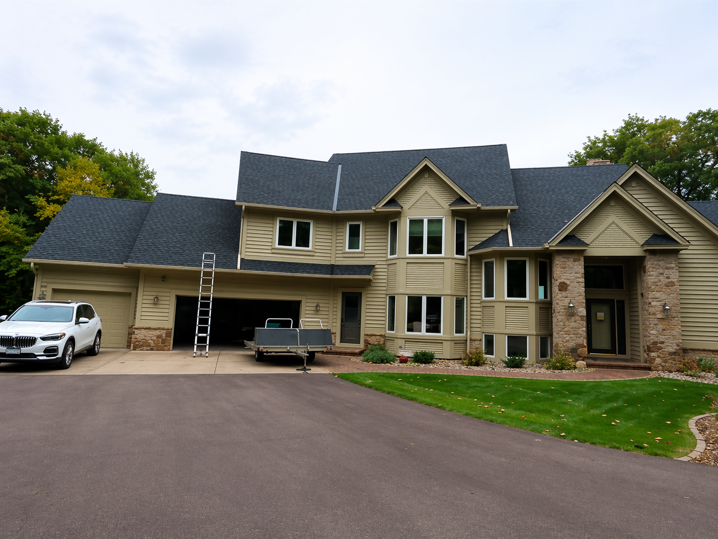 Albert Lea Minnesota home inspection — InterNACHI certified inspector evaluating a custom two-story residence