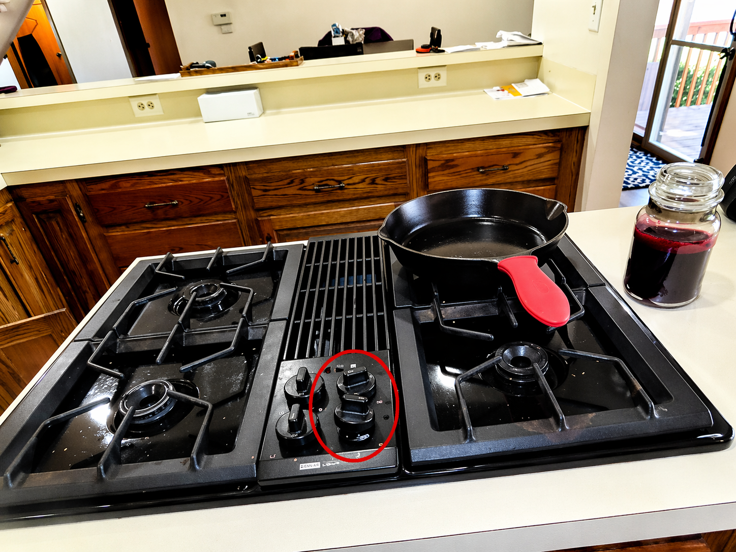 Albert Lea kitchen inspection — gas cooktop burners and ventilation